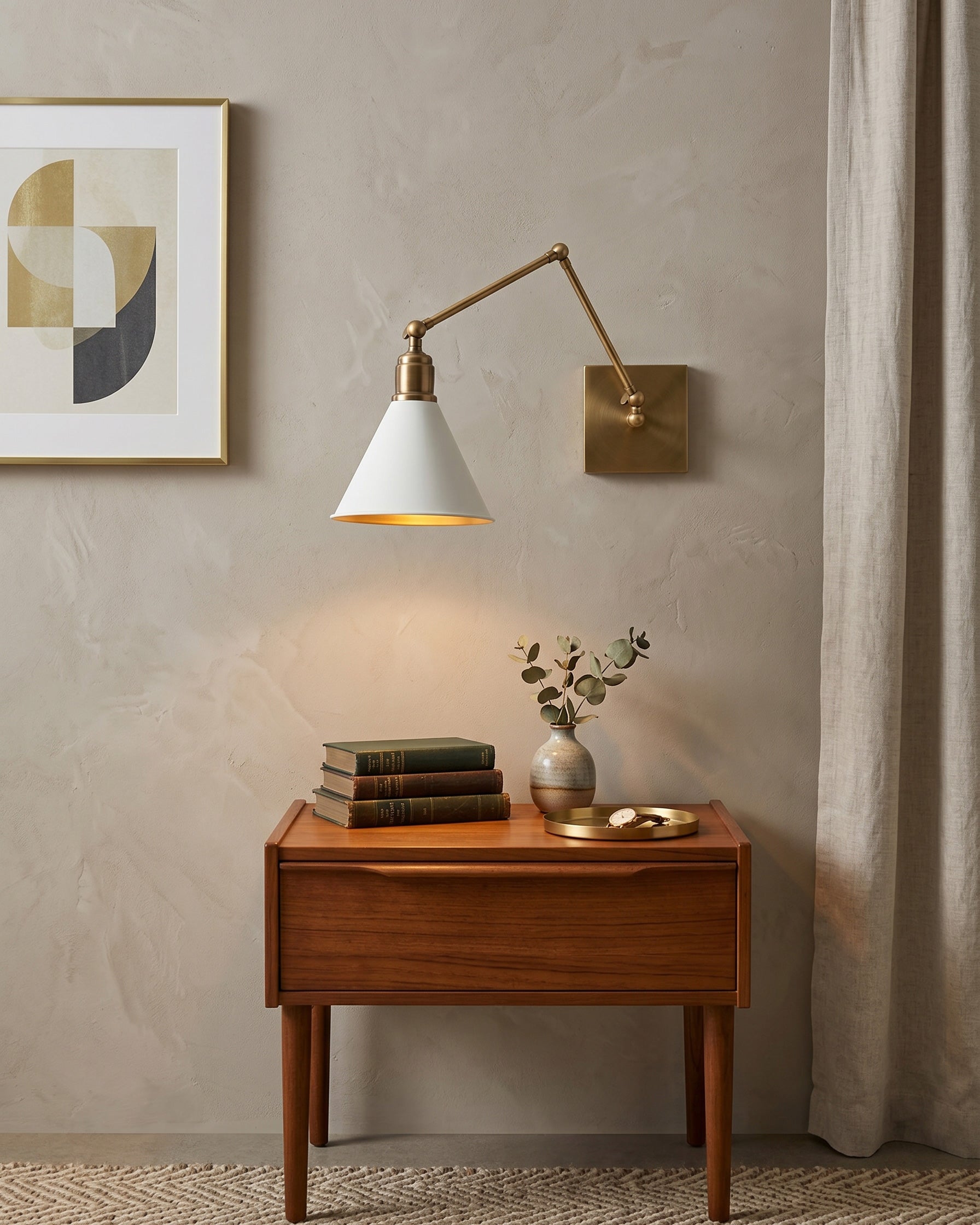 Monroe Brass Swing Sconce