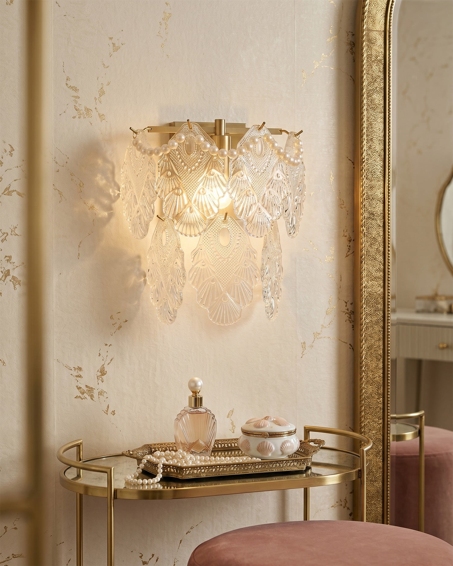 Odette Pearl Glass Wall Sconce