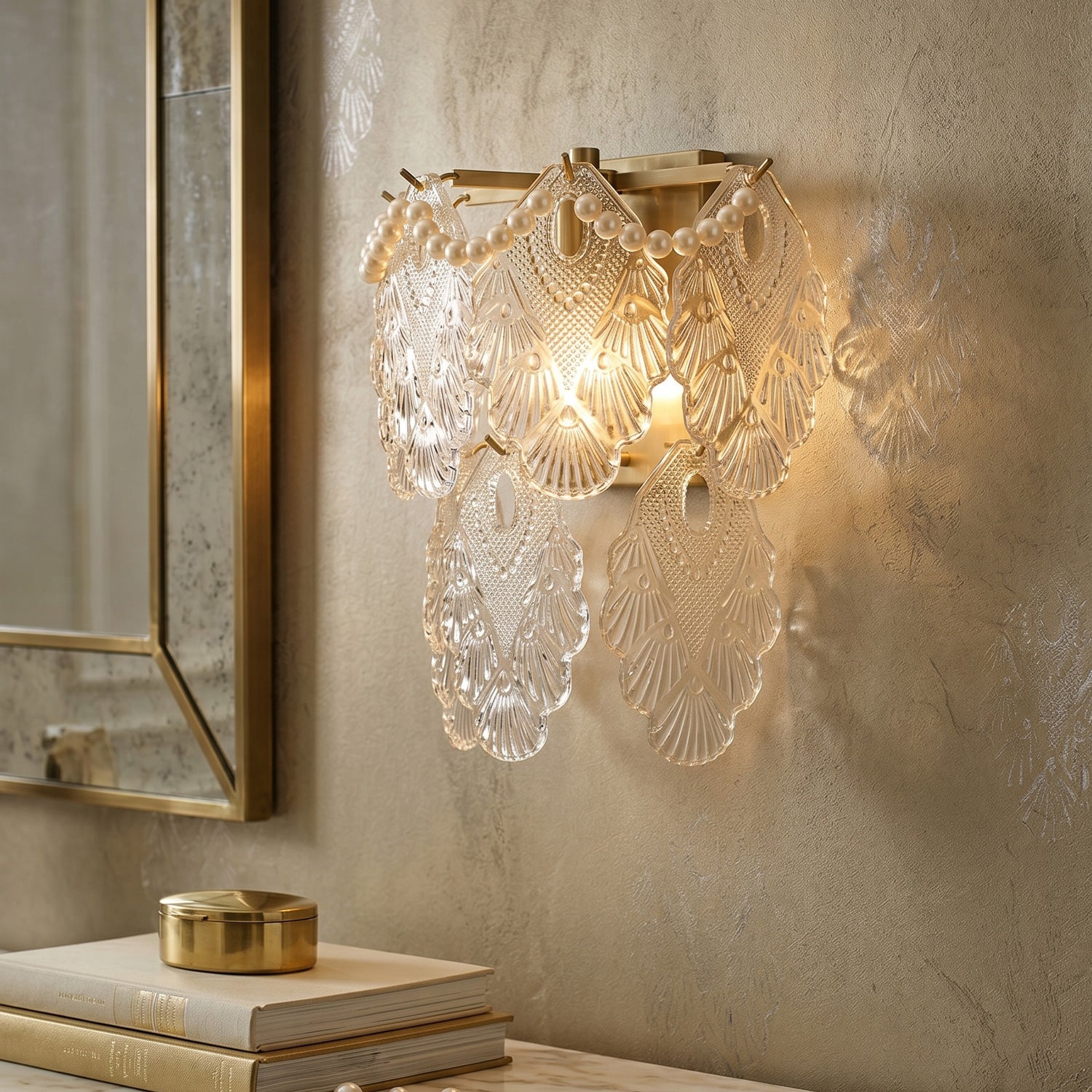 Odette Pearl Glass Wall Sconce