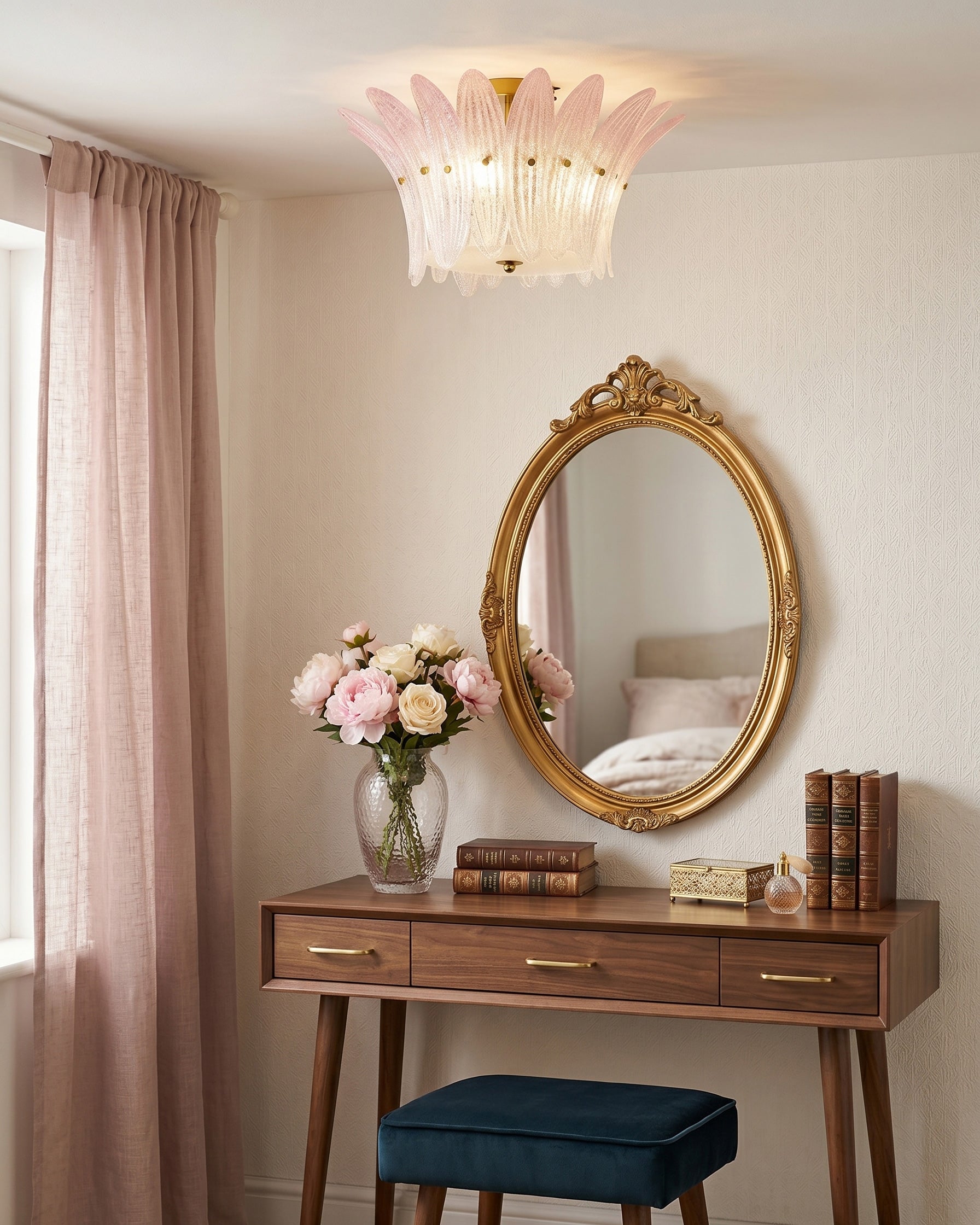Paloma Pink Petal Flush Mount