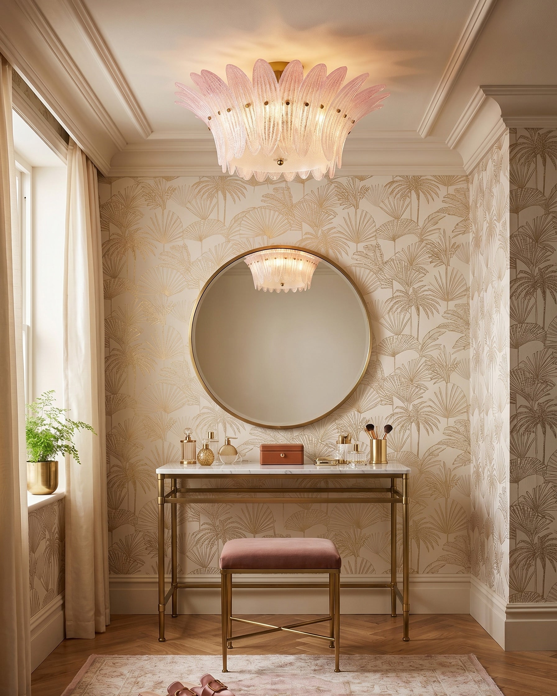 Paloma Pink Petal Flush Mount