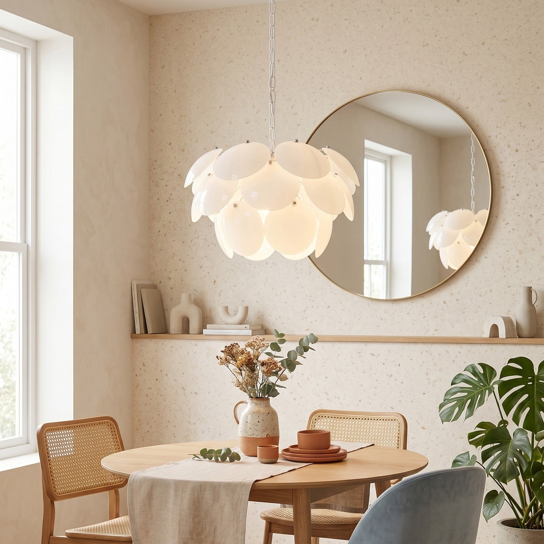 Pine Cones Glass Chandelier