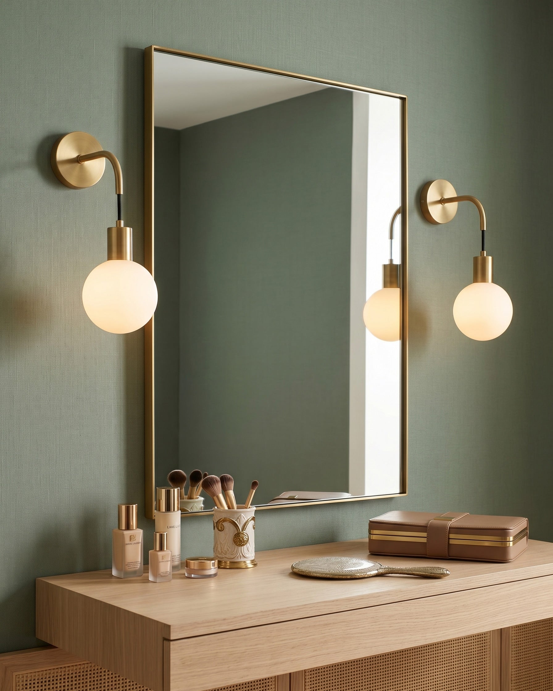 Theo Brass Globe Wall Sconce