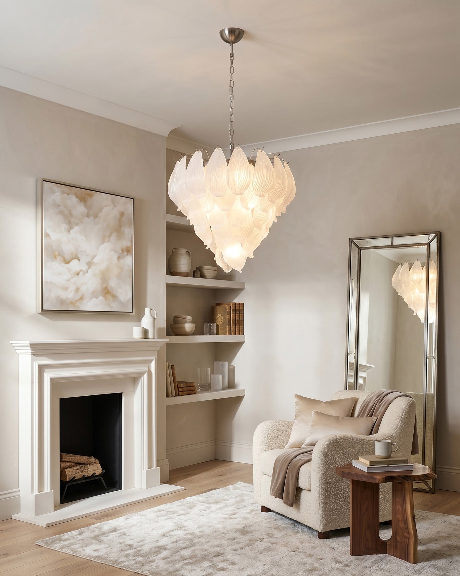 Venzara Glass Petal Chandelier