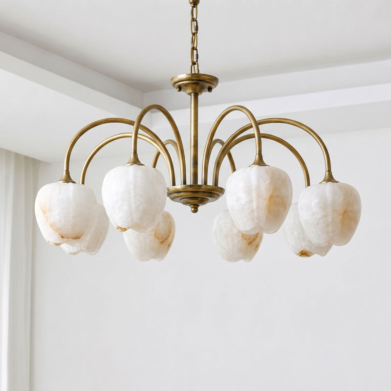 Rowena Alabaster Floral Chandelier