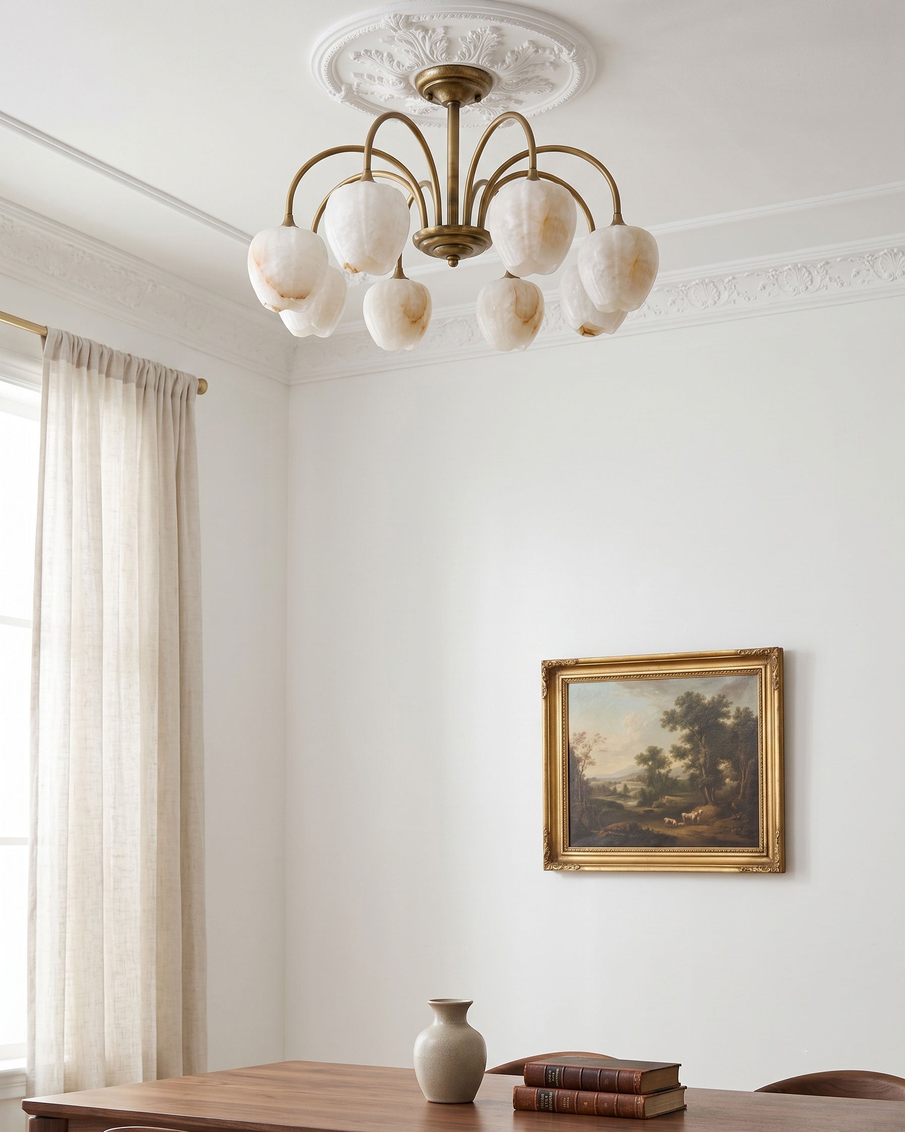Rowena Alabaster Floral Chandelier