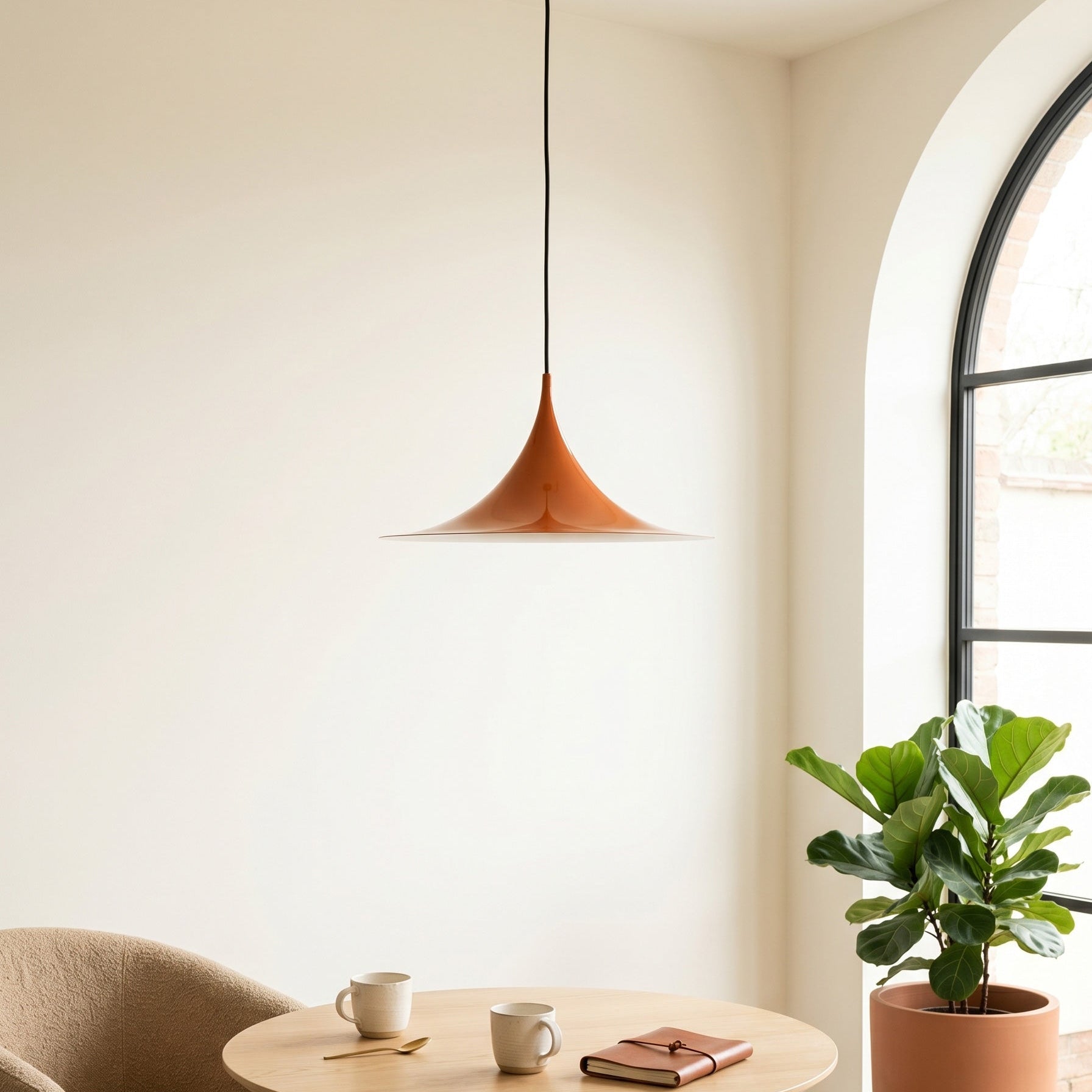 Semi Minimalist Funnel Pendant Light