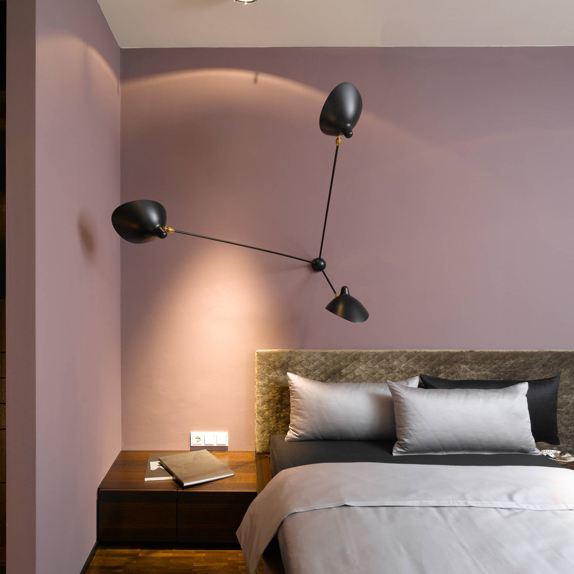Leaning Serge Mouille Ceiling Lamp B