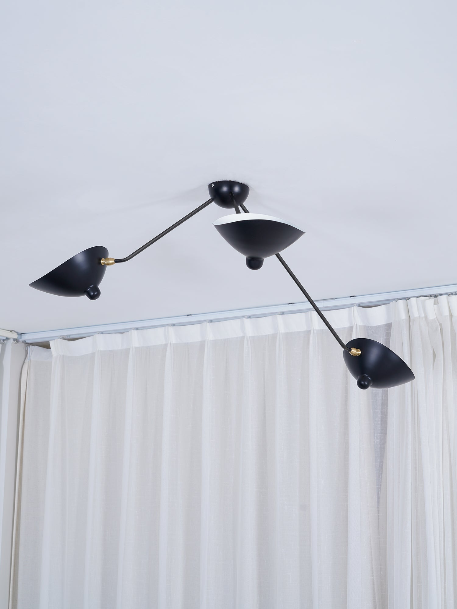 Leaning Serge Mouille Ceiling Lamp B