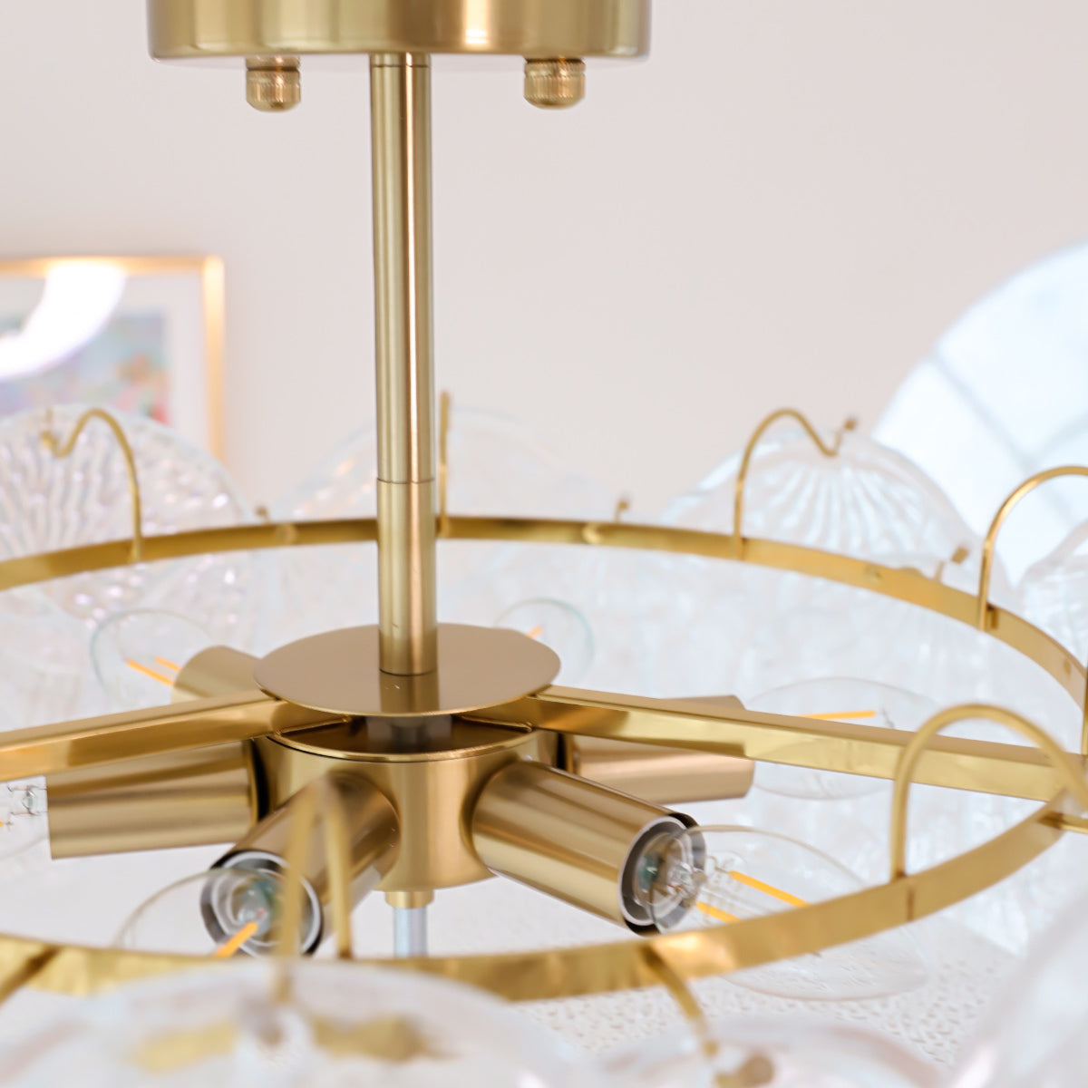 Shell Glass Flush Mount
