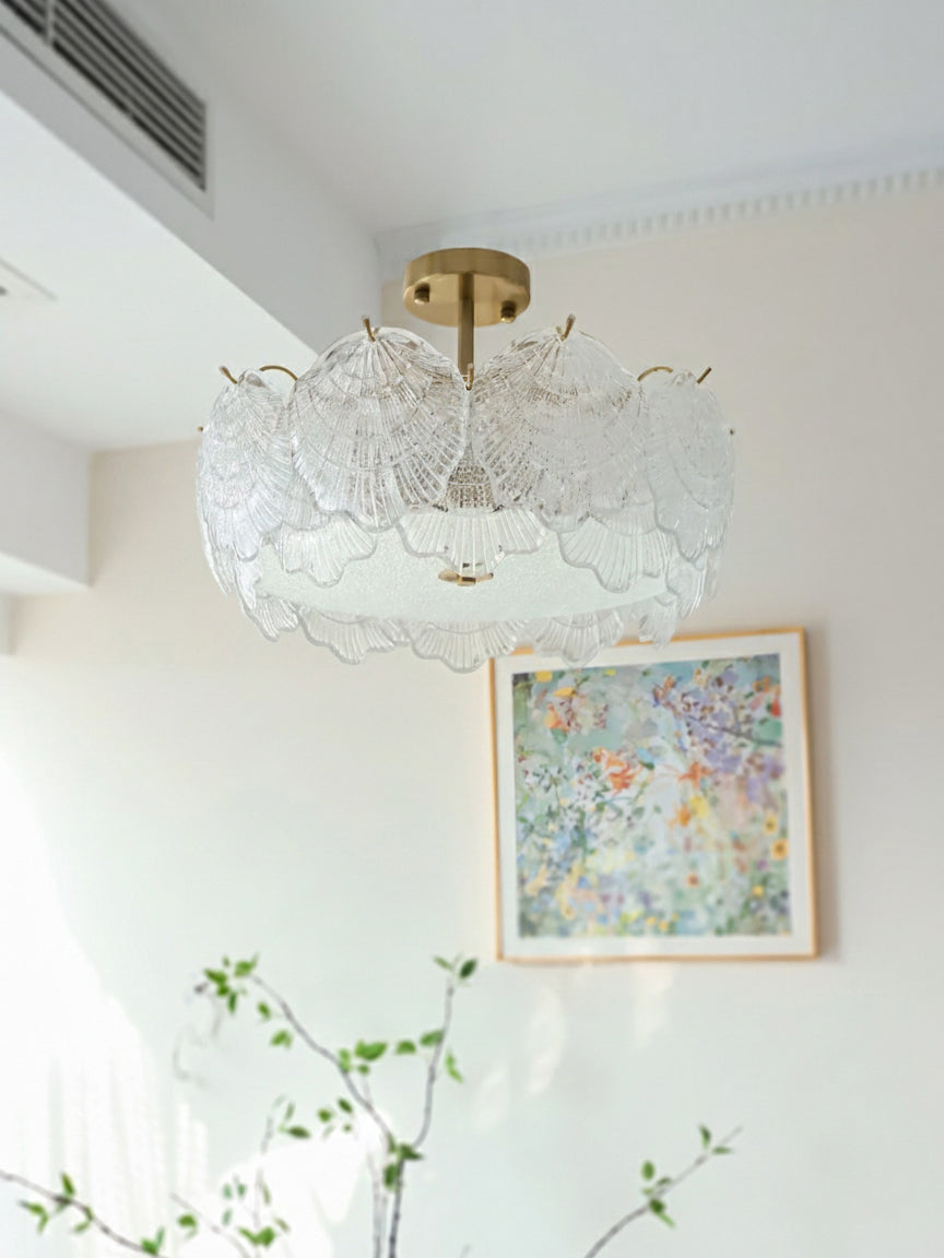 Shell Glass Flush Mount