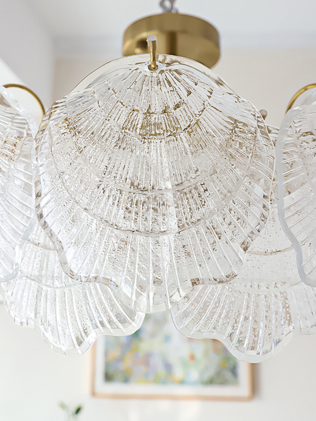 Shell Glass Flush Mount