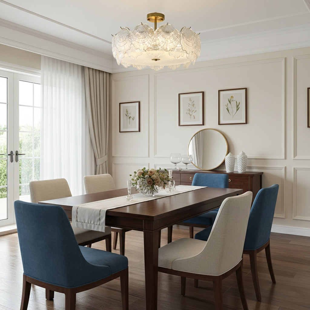 Shell Glass Flush Mount