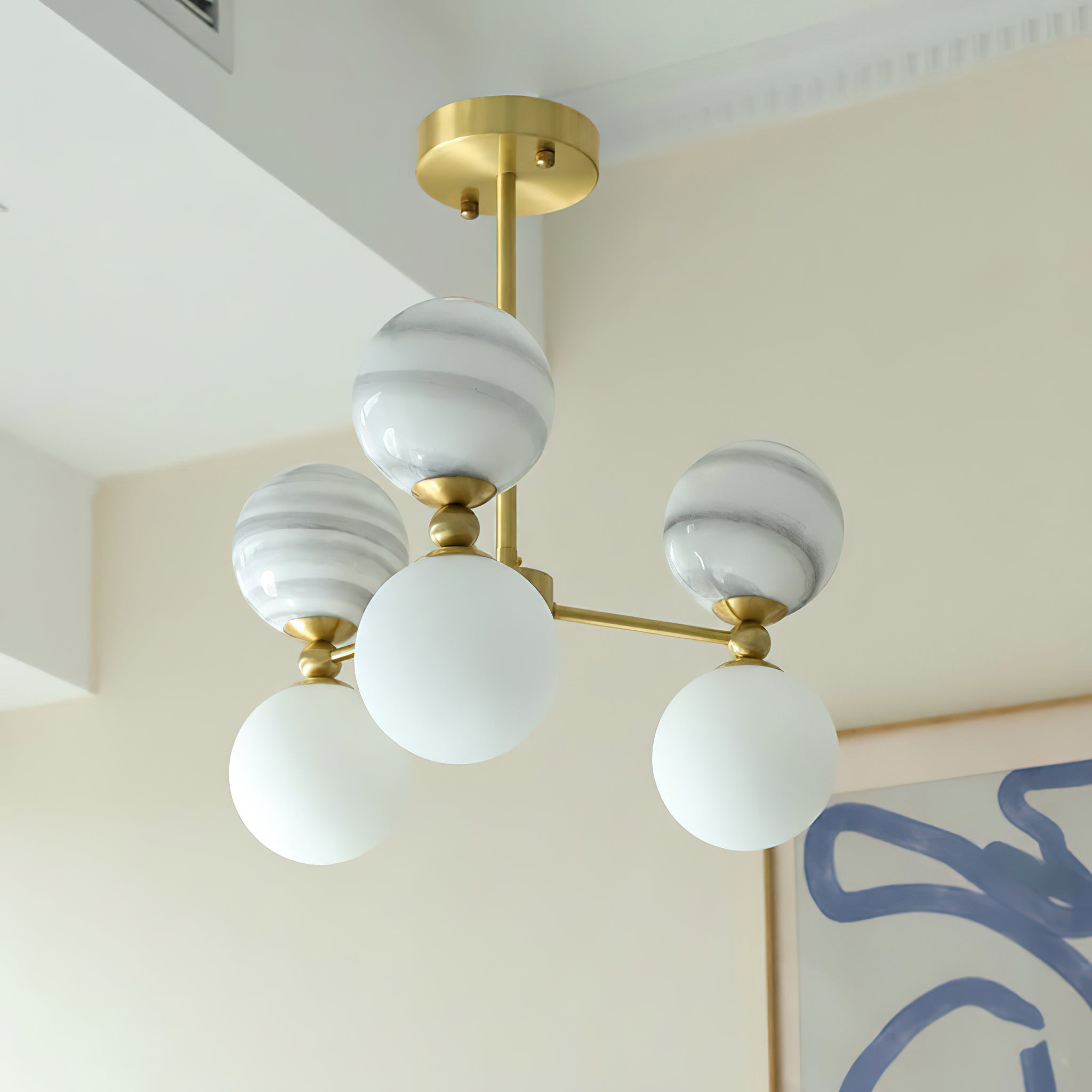 Striped Nebula Chandelier