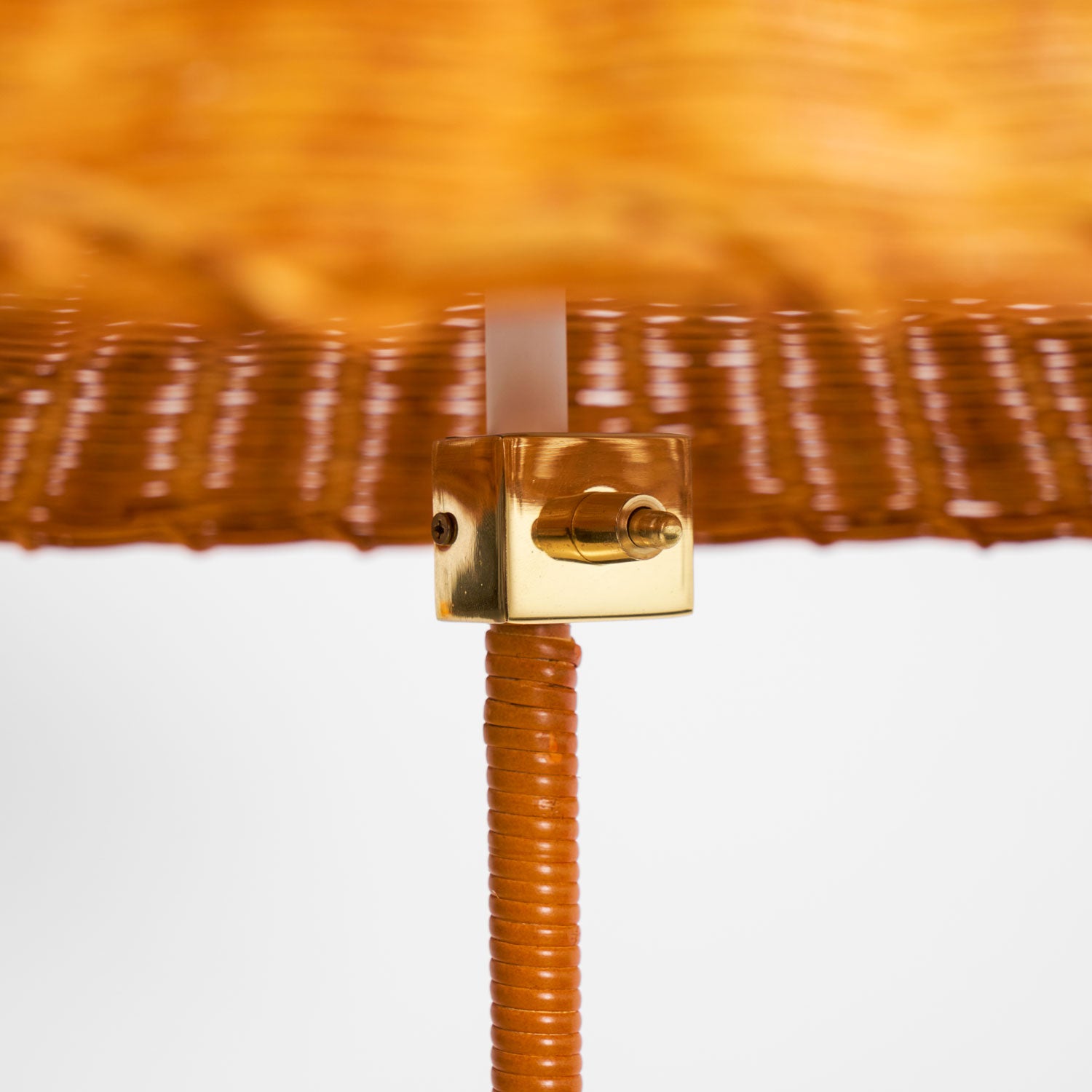 Rattan Circle Waiting Floor Lamp