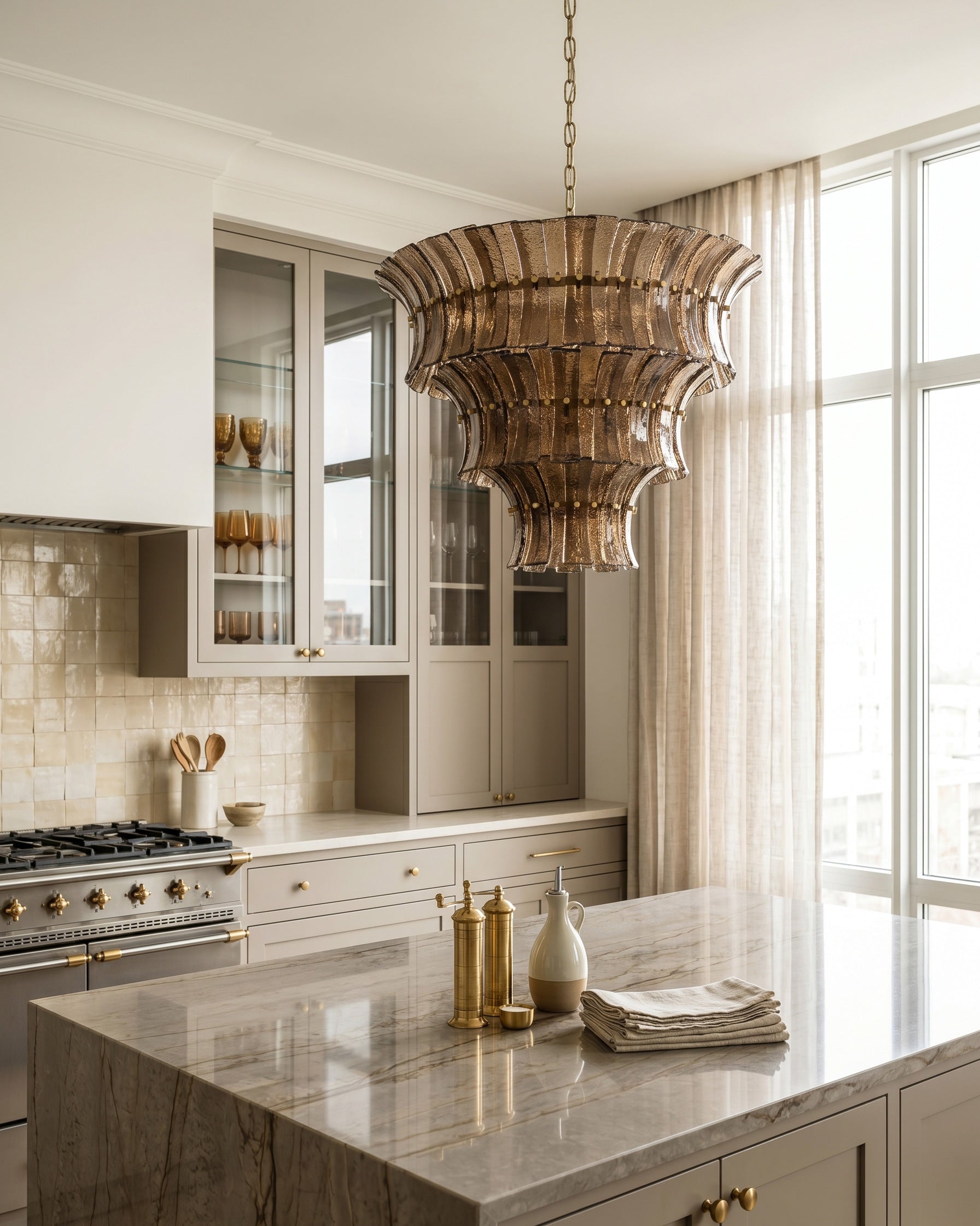 Valerie Sculptural Glass Chandelier