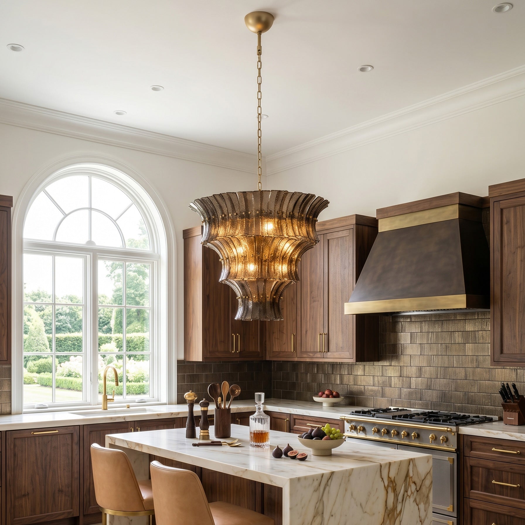Valerie Sculptural Glass Chandelier