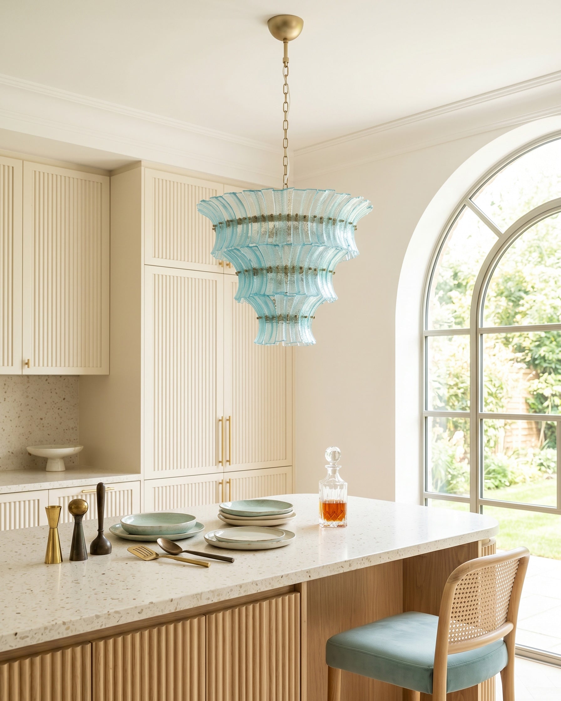 Valerie Sculptural Glass Chandelier