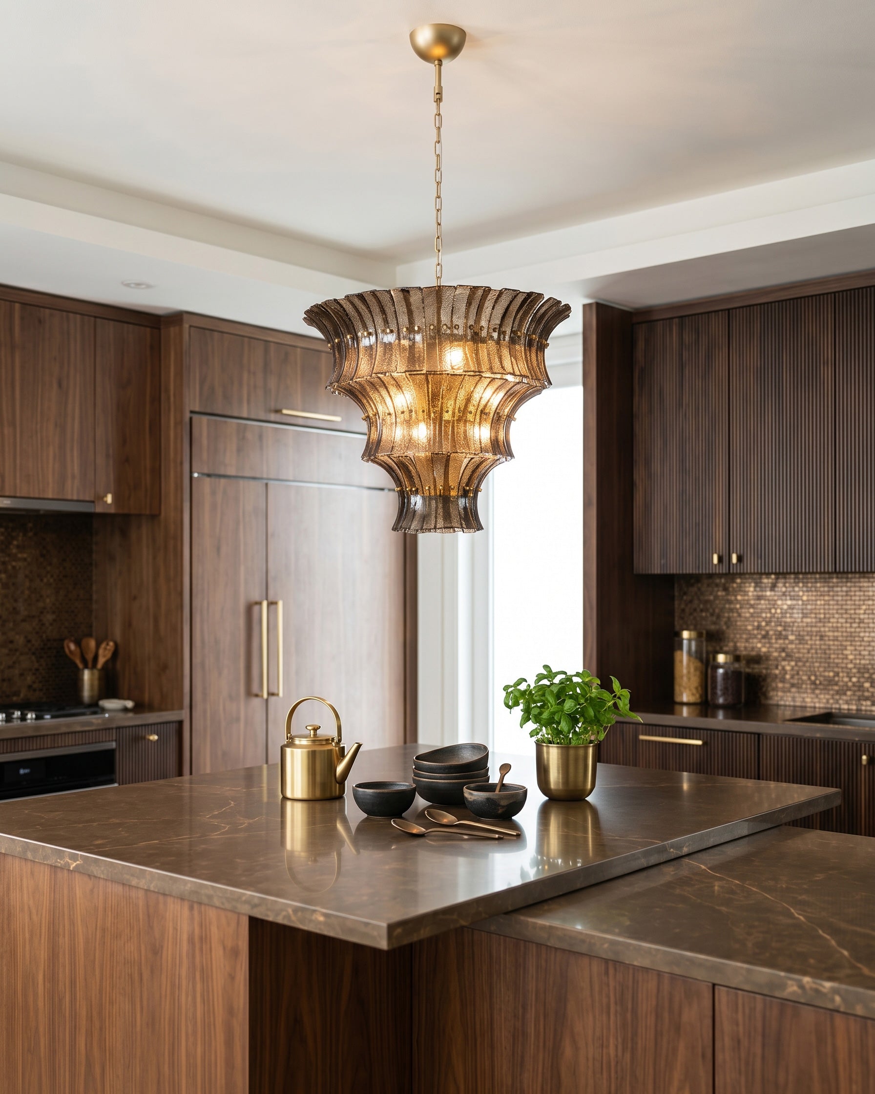 Valerie Sculptural Glass Chandelier