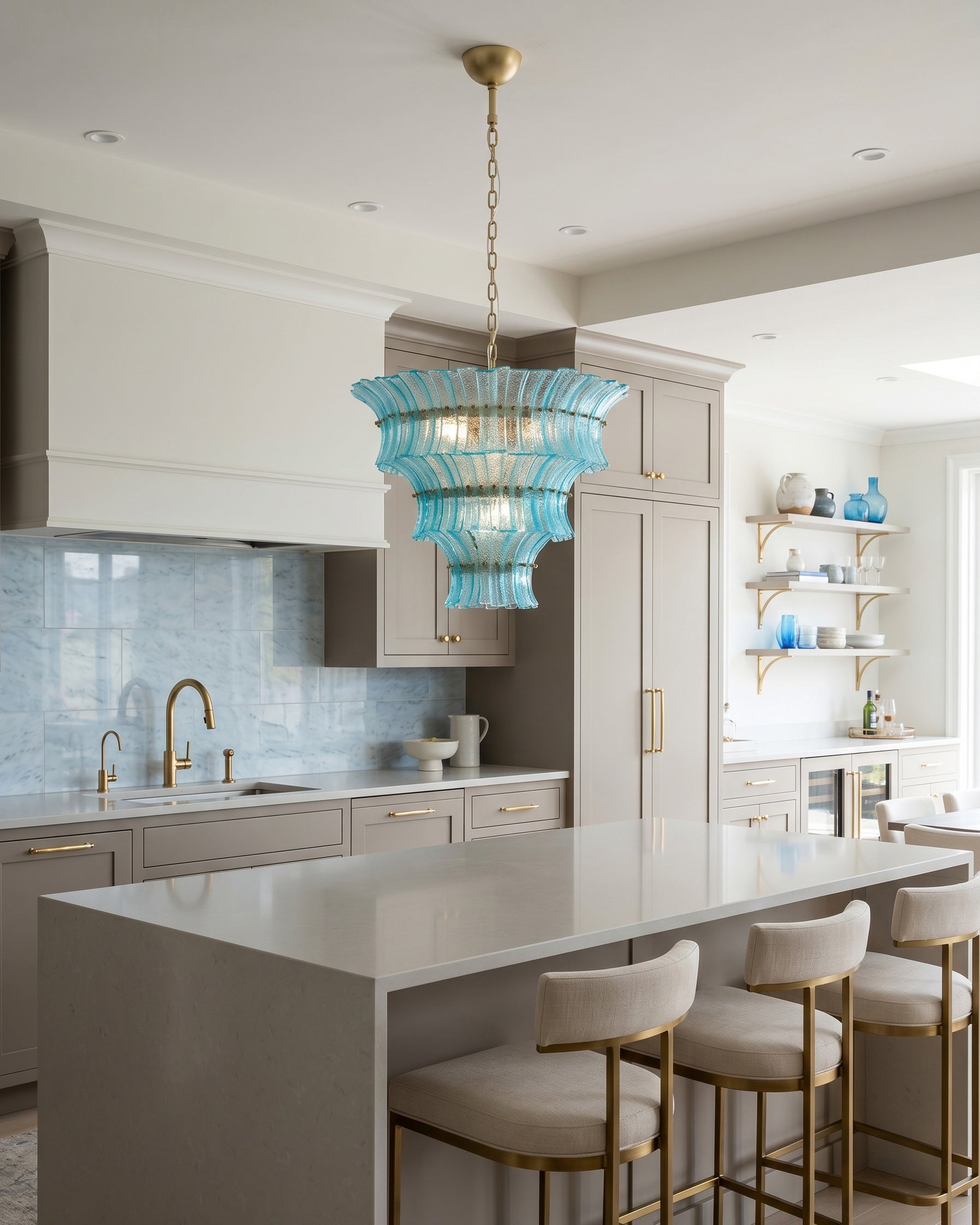 Valerie Sculptural Glass Chandelier