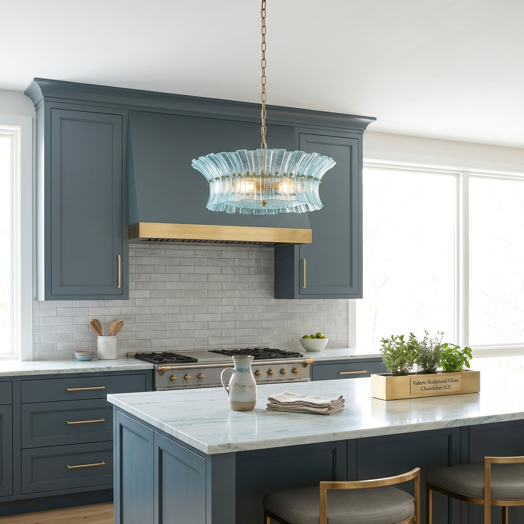 Valerie Sculptural Glass Chandelier