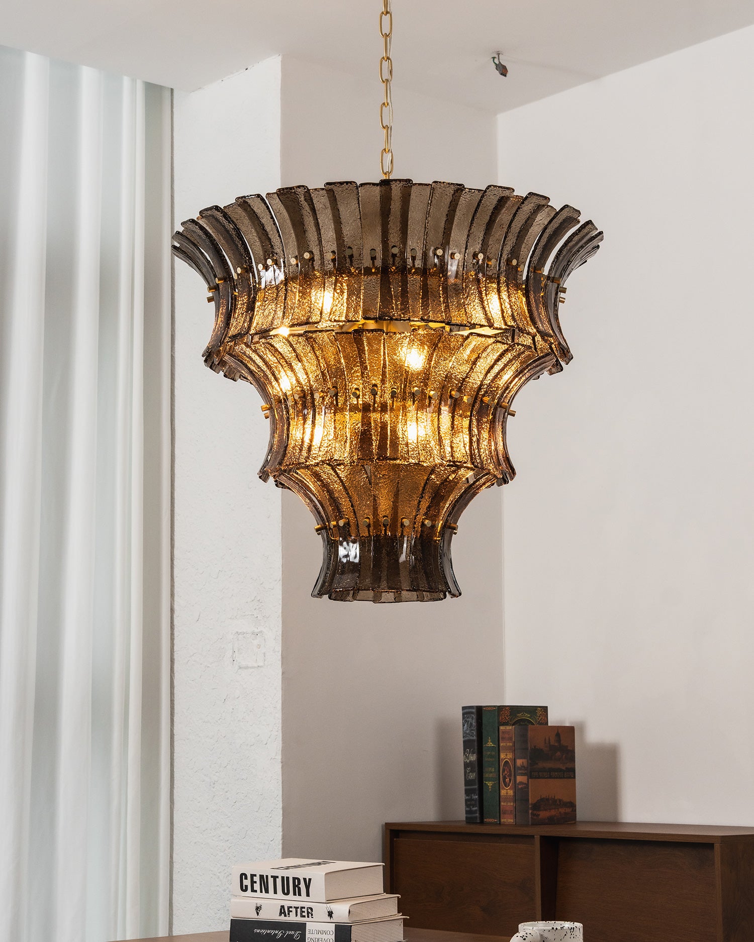 Valerie Sculptural Glass Chandelier