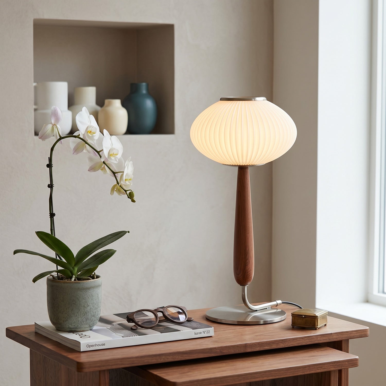 Vance Walnut Table Lamp