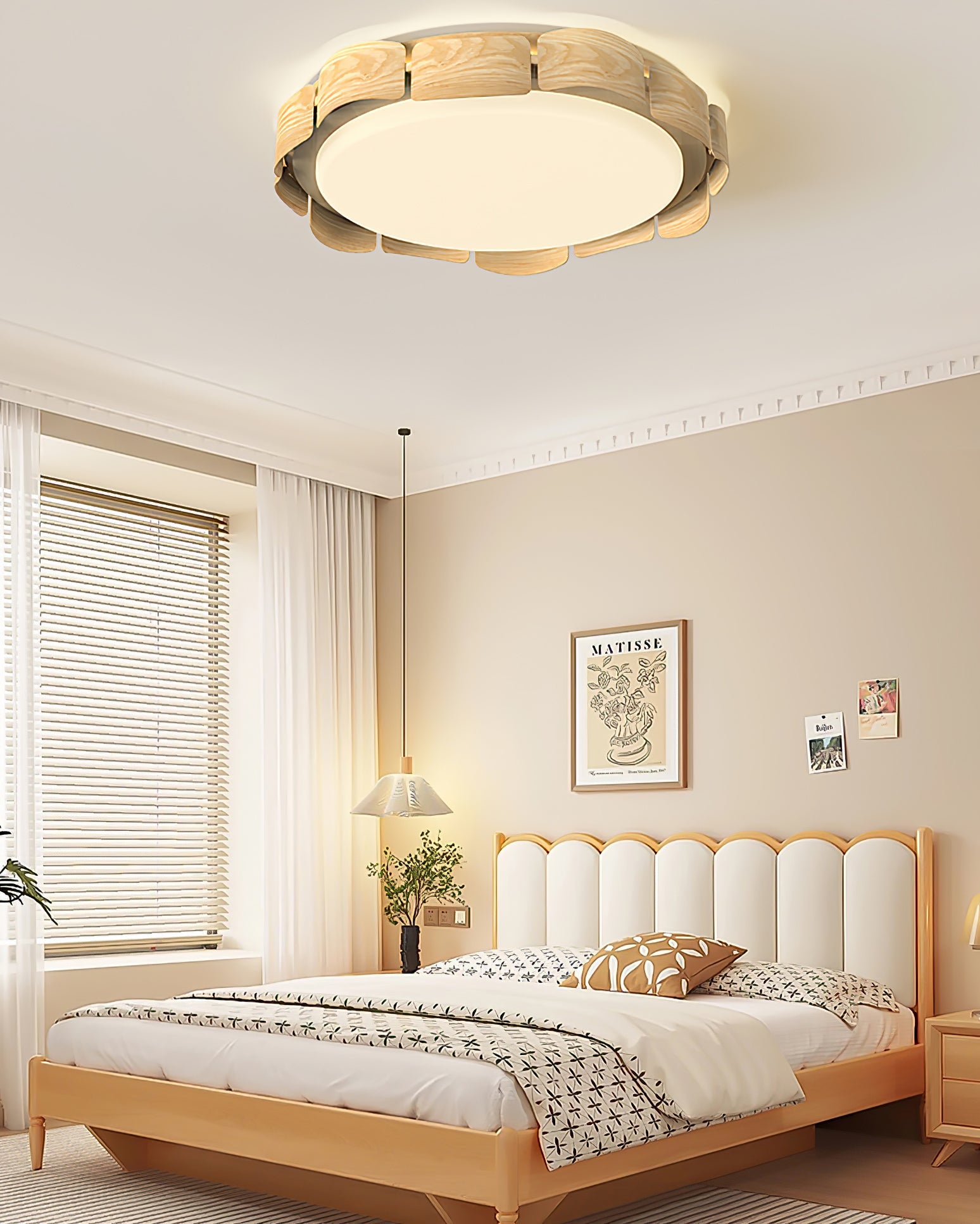 Wood Grain Pattern Ceiling Light