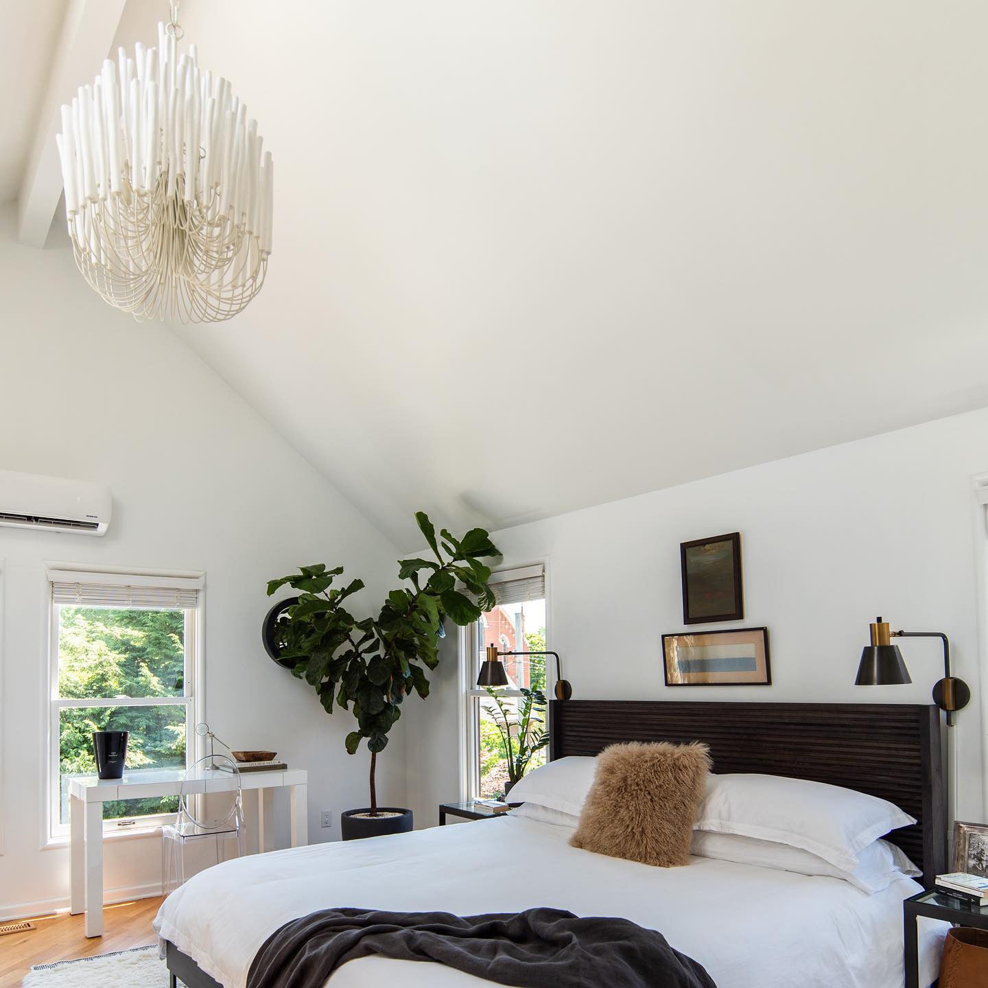 Dense Wooden Stick Chandelier