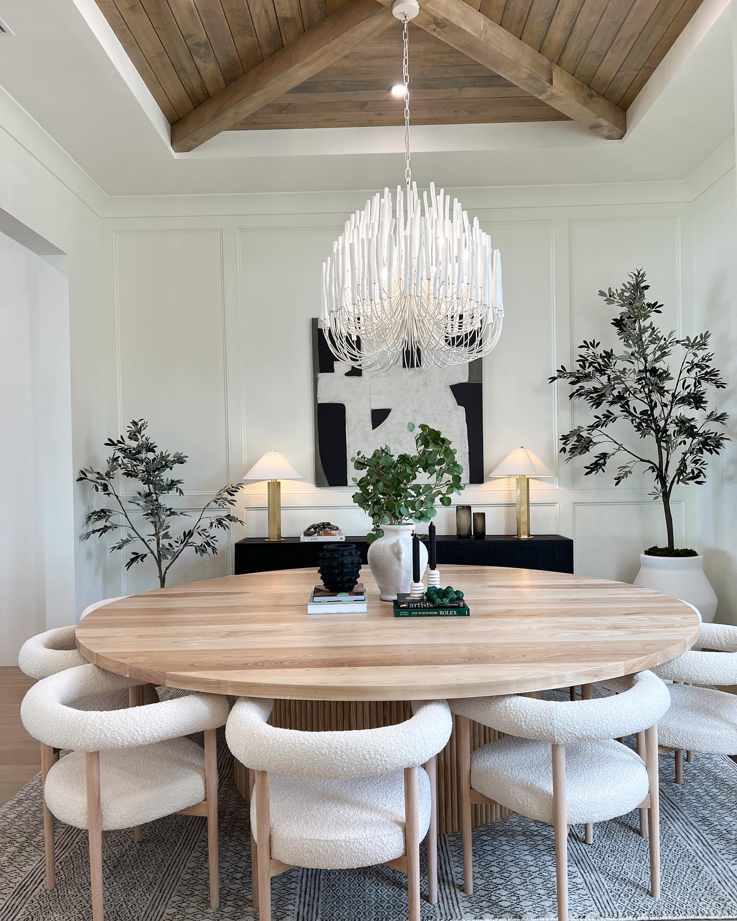 Dense Wooden stick Chandelier