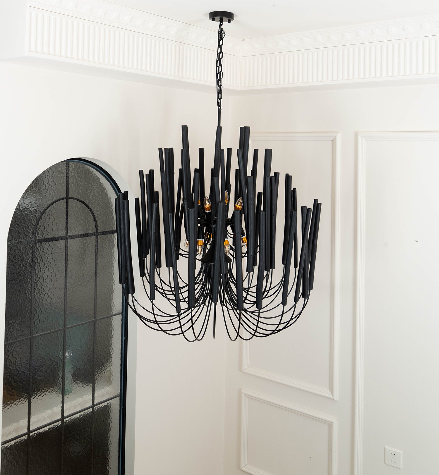 Dense Wooden stick Chandelier