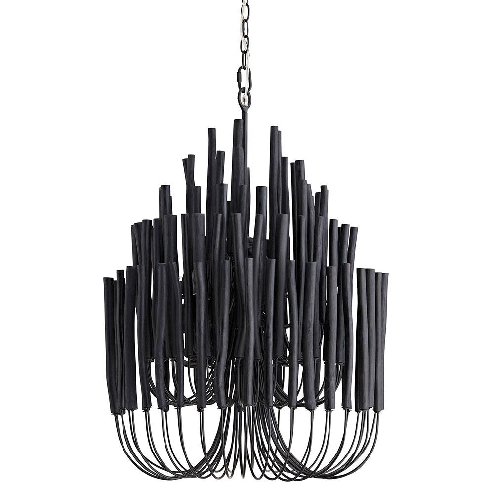 Dense Wooden Stick Chandelier