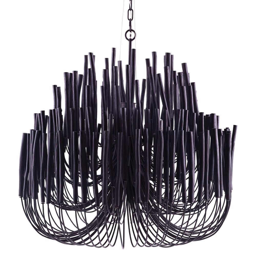 Dense Wooden Stick Chandelier
