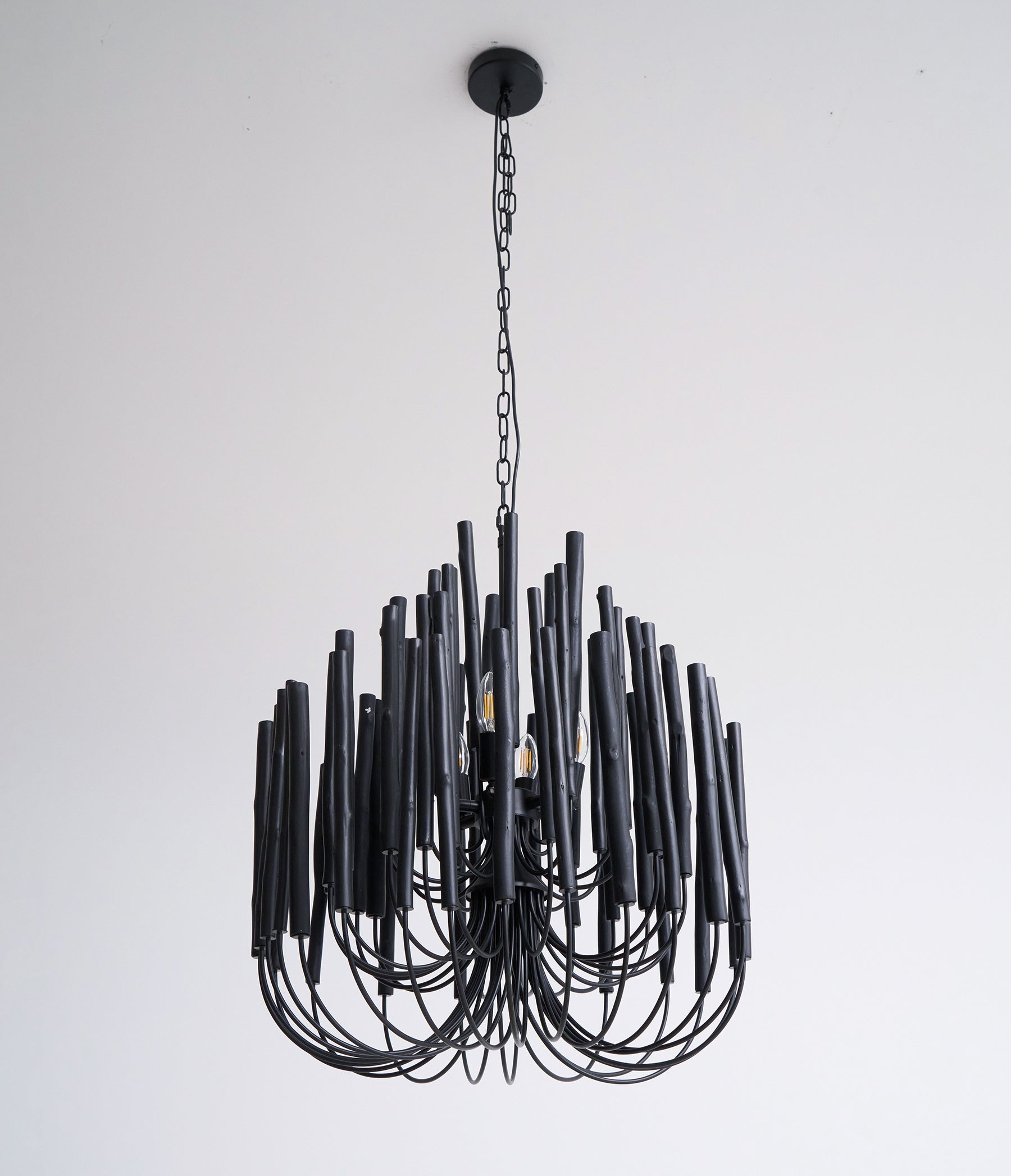 Dense Wooden Stick Chandelier