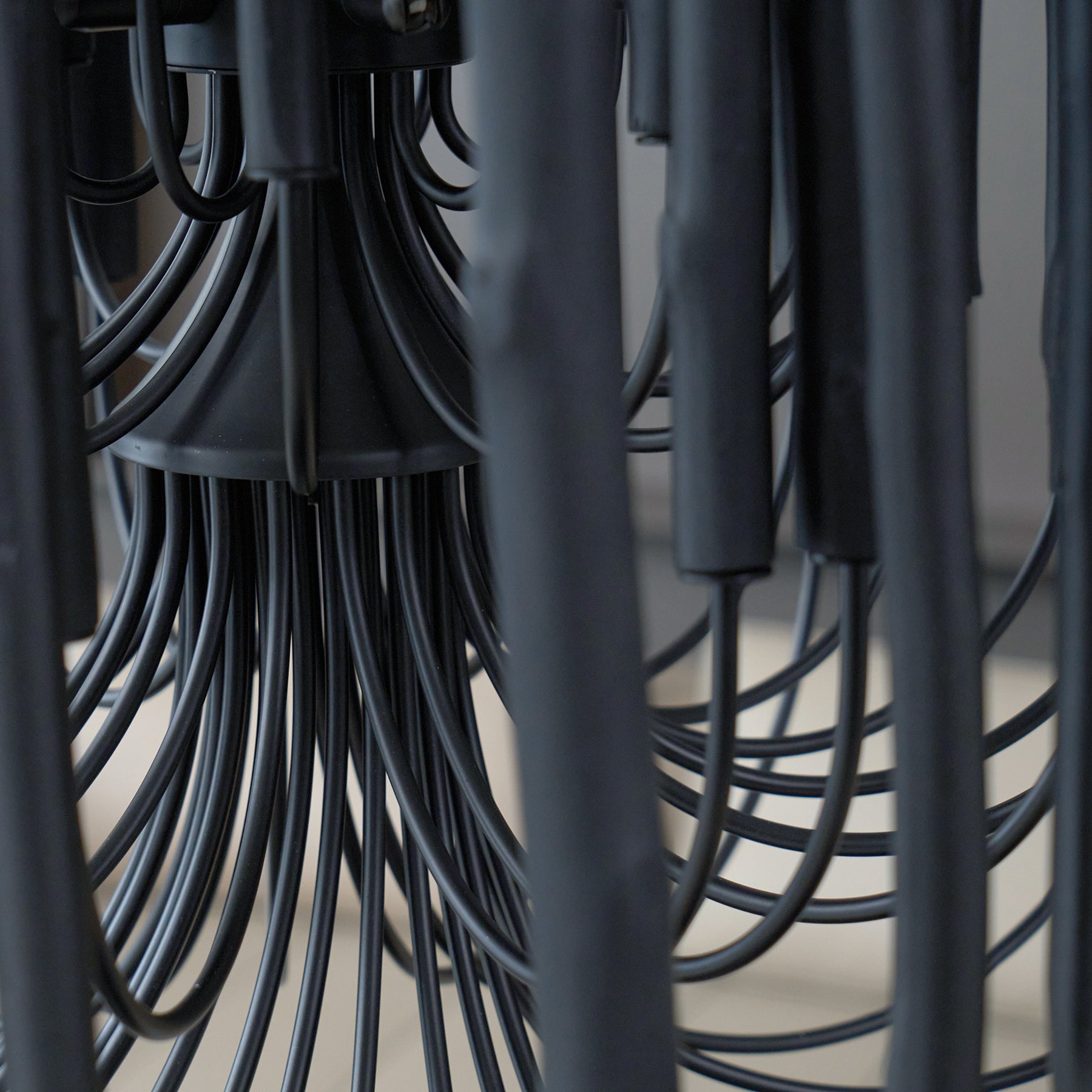 Dense Wooden Stick Chandelier