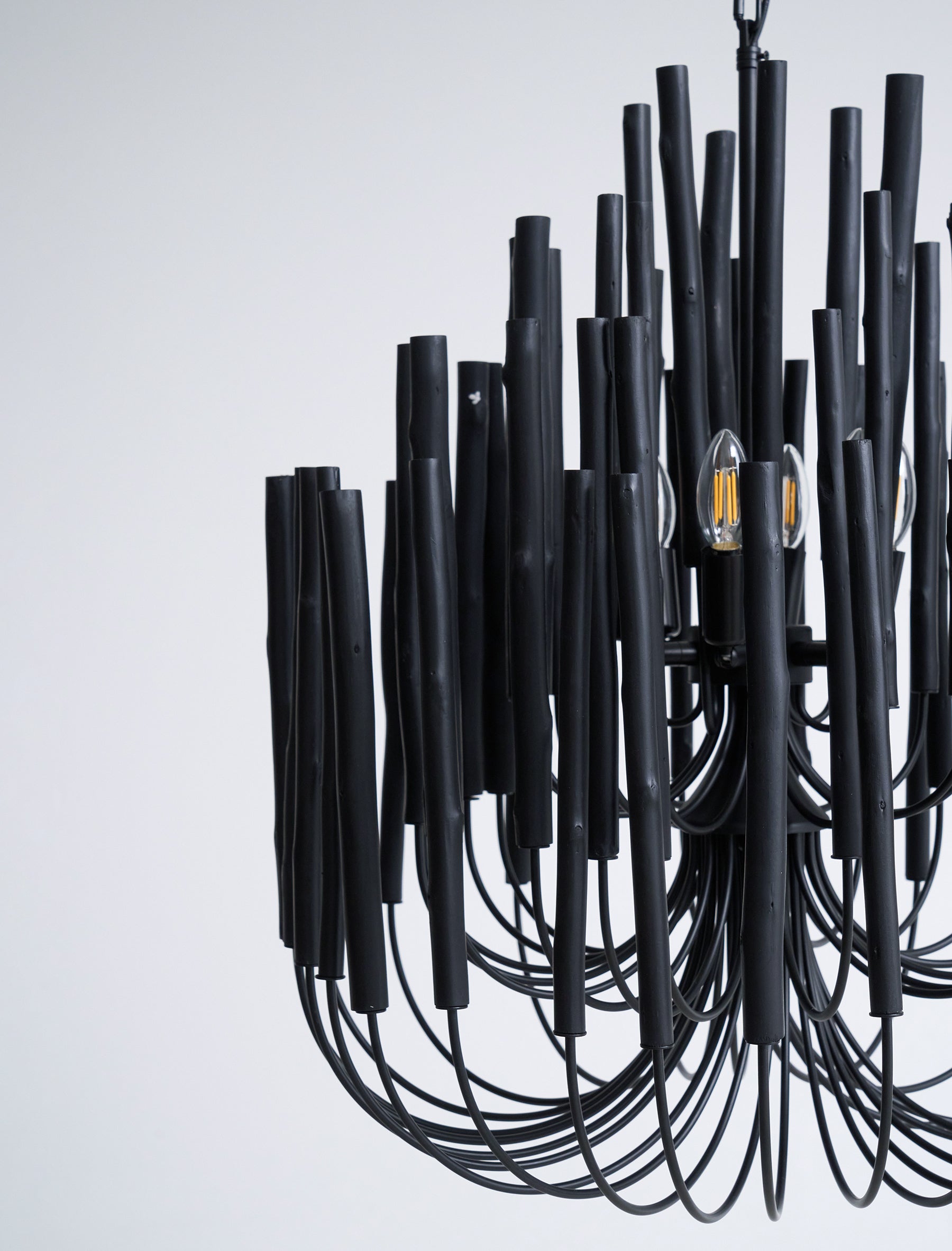 Dense Wooden Stick Chandelier