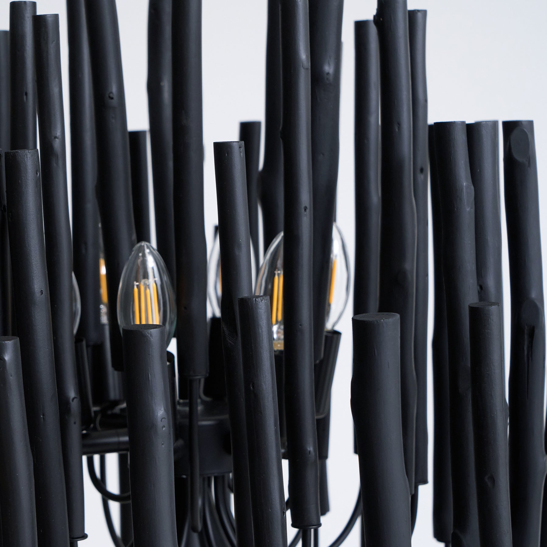 Dense Wooden Stick Chandelier