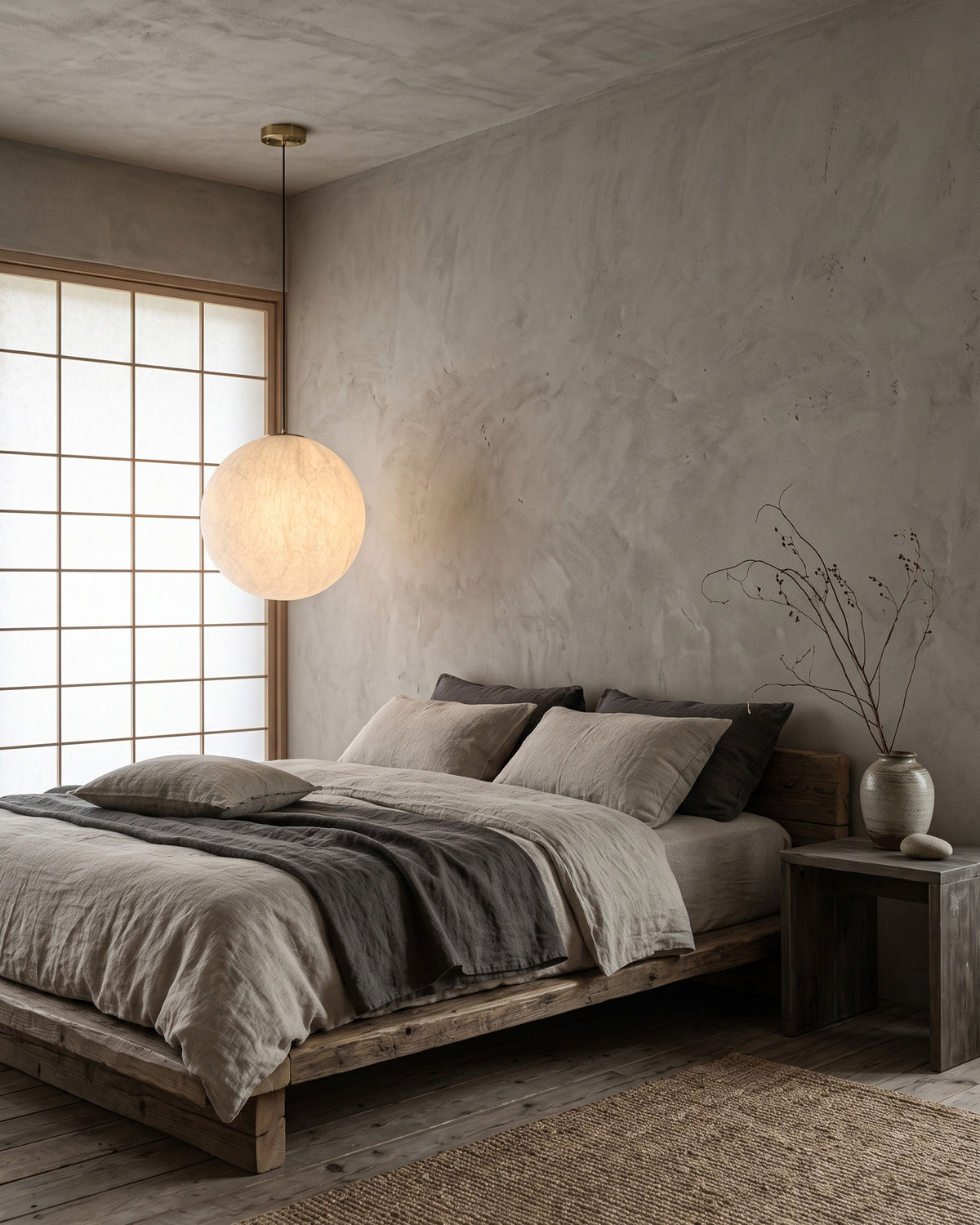 Wynn Organic Silk Pendant Light
