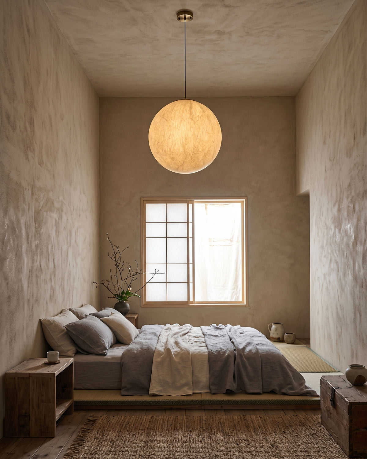 Wynn Organic Silk Pendant Light