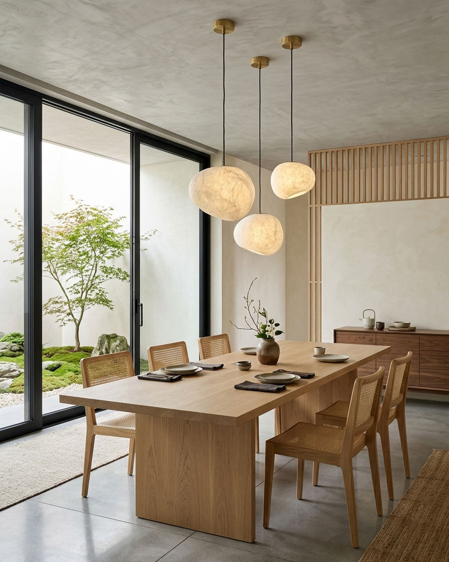 Abner Organic Silk Pendant Light