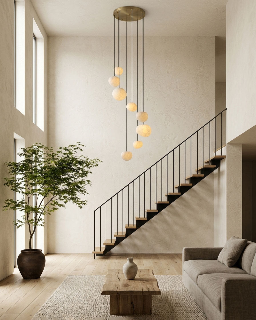 Abner Organic Silk Pendant Light