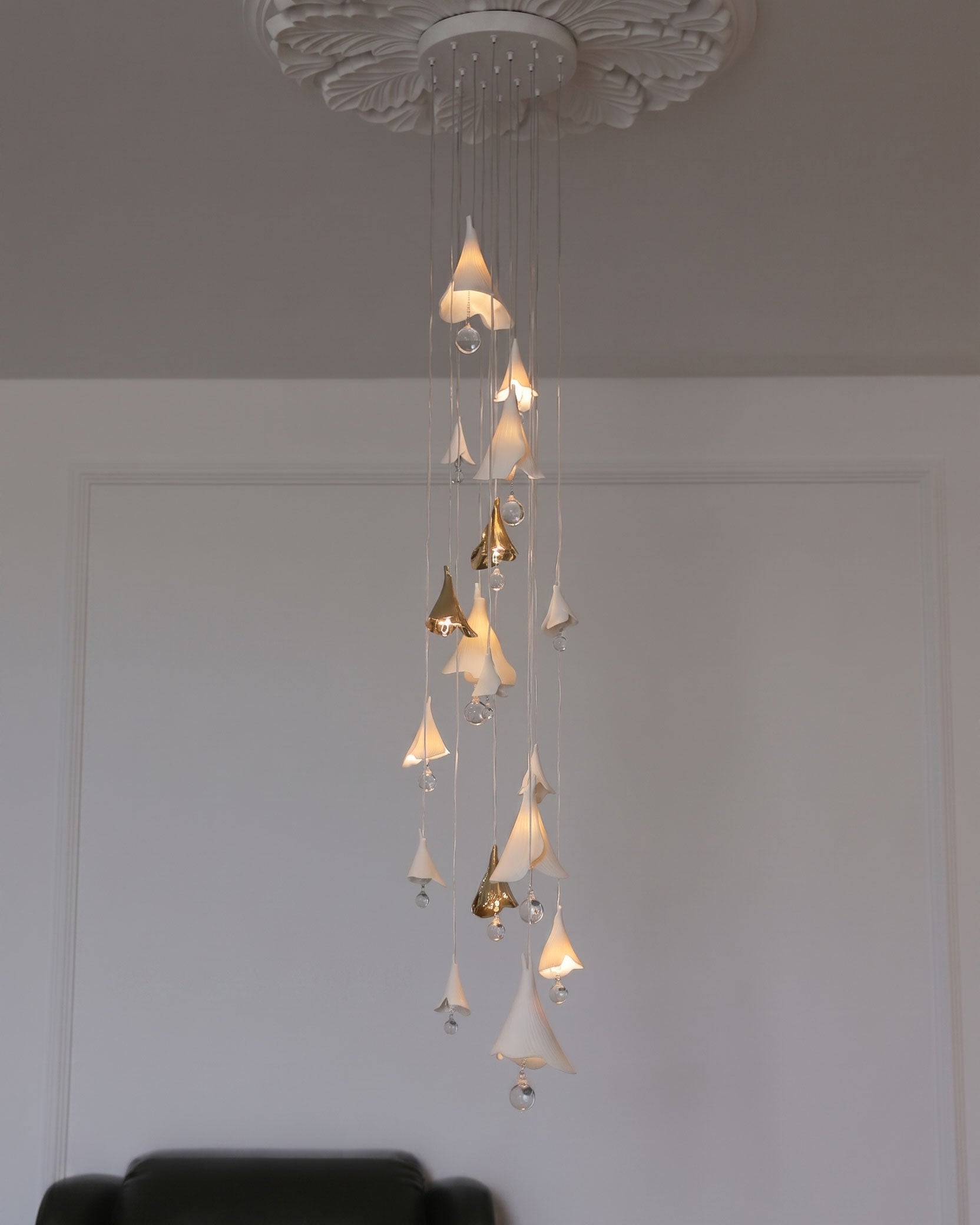 Aimsley Calla Lily Cascading Chandelier
