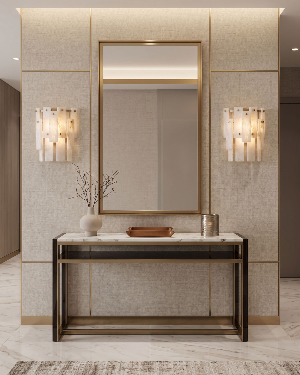 Albright Natural Alabaster Wall Sconce