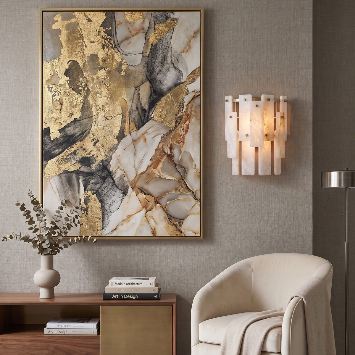 Albright Natural Alabaster Wall Sconce