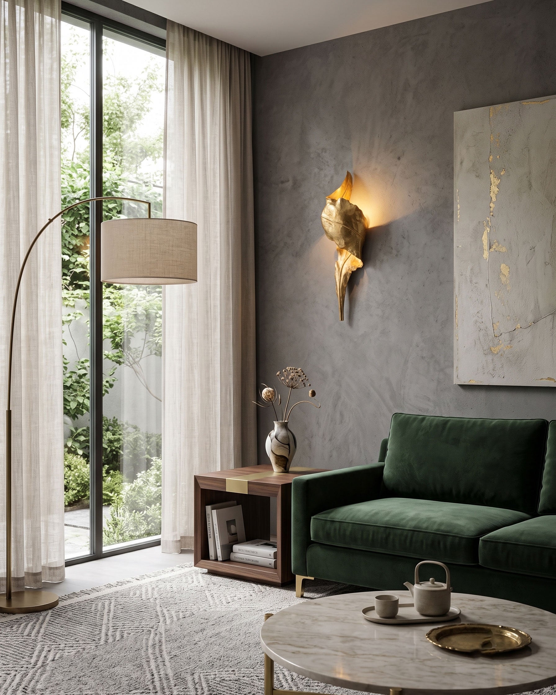 Rayonshine Althaia Sculptural Leaf Wall Sconce — Detail View 8