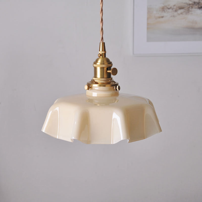 Althea Ruffled Glass Pendant Light