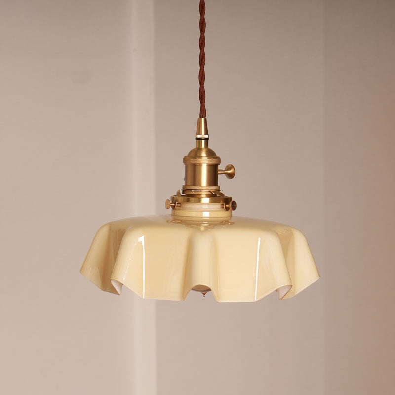 Althea Ruffled Glass Pendant Light
