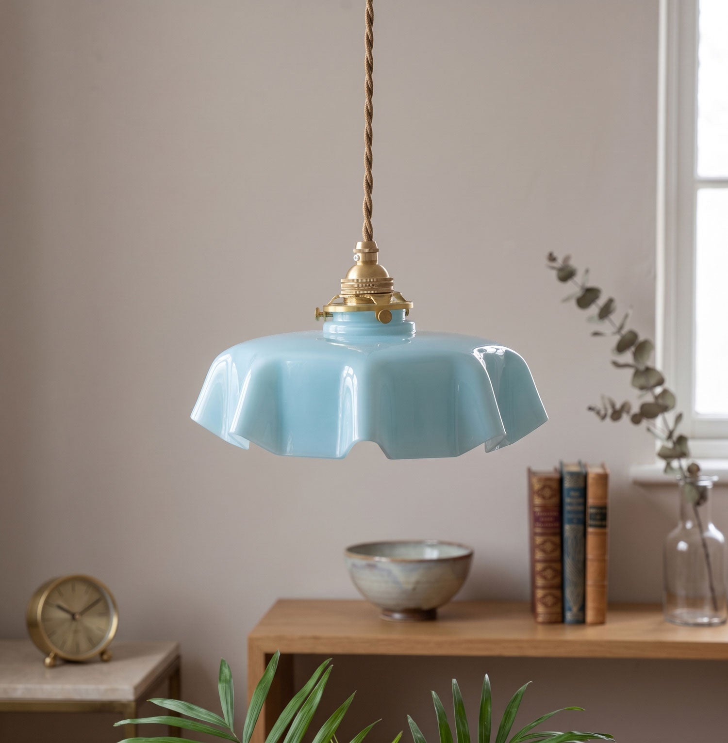 Althea Ruffled Glass Pendant Light