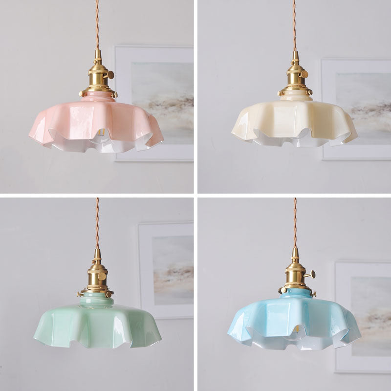 Althea Ruffled Glass Pendant Light