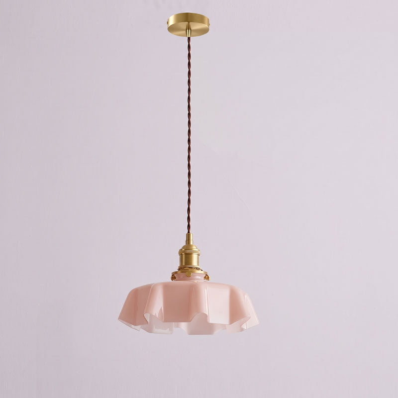 Althea Ruffled Glass Pendant Light